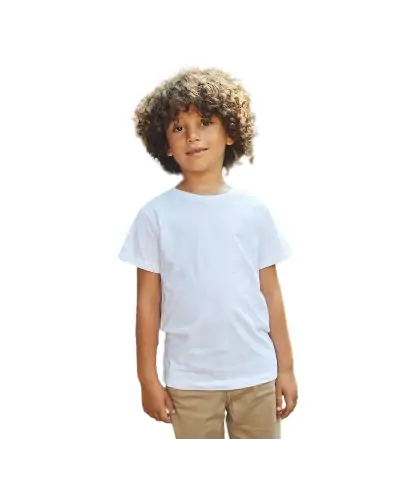 T-shirt Nael à personnaliser avec modèle enfant couleur blanc