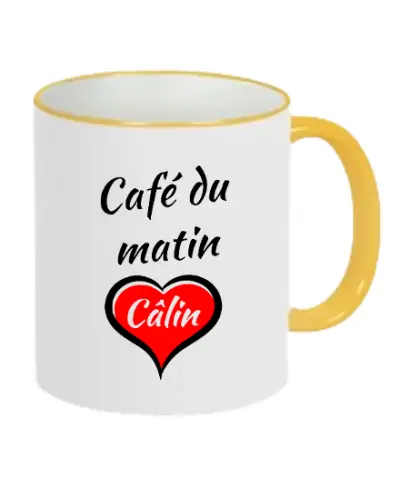 Mug Tristan - Café du matin calin couleur Tournesol