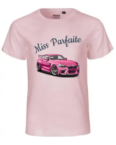 T-shirt enfant Nael design Porsche couleur rose
