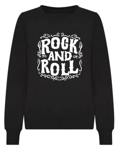 Sweat Alana design Rock and roll couleur Black
