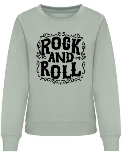 Sweat Alana design Rock and roll couleur Dusty green
