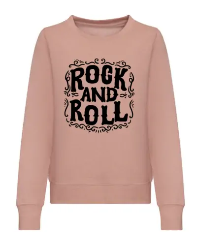 Sweat Alana design Rock and roll couleur Rose