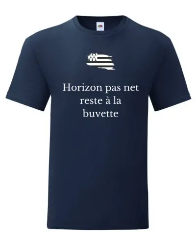 Tee-shirt Malo - Horizon pas net, reste à la buvette couleur Navy vue de face