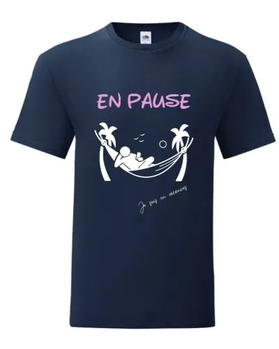 Tee-shirt Malo - C'est les vacances - Design en pause couleur Deep Navy