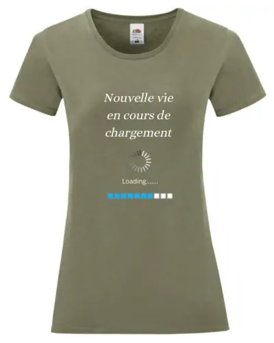 Tee-shirt Julia - nouvelle vie couleur Classic Olive vue de face