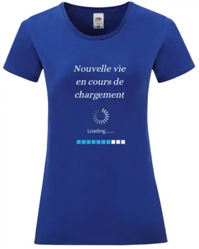 Tee-shirt Julia - Design nouvelle vie couleur Colbat Blue vue de face
