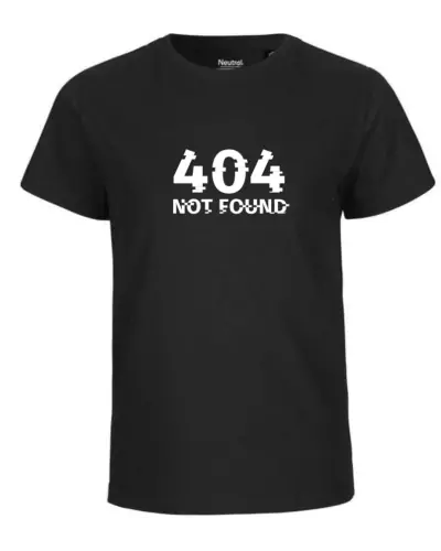 T-shirt enfant Nael design 404 couleur noir