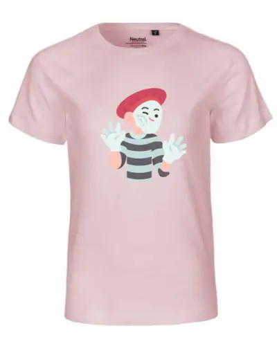 T-shirt enfant Nael design mime couleur rose