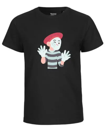 T-shirt enfant Nael design mime couleur noir