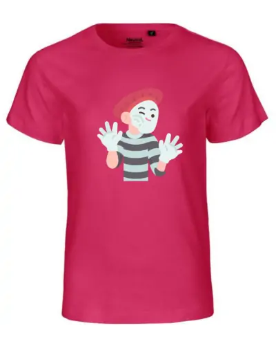 T-shirt enfant Nael design mime couleur pink