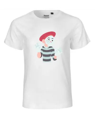 T-shirt enfant Nael design mime couleur blanc
