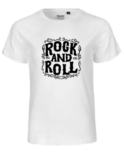 T-shirt enfant Nael design rock and roll couleur blanc