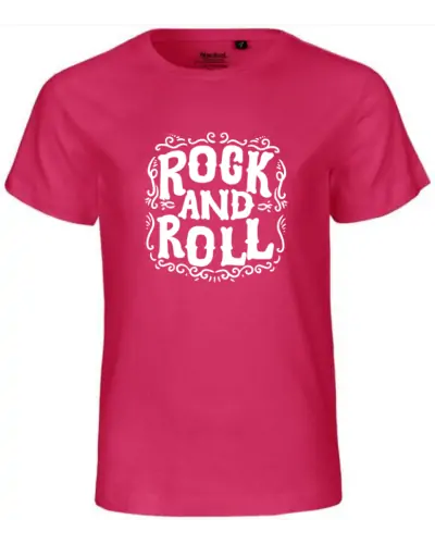 T-shirt enfant Nael design rock and roll couleur pink