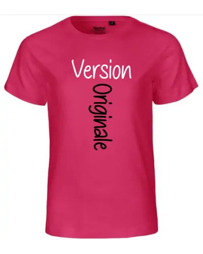 T-shirt enfant Nael design version originale couleur pink