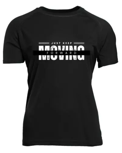 T-shirt respirant PEN DUICK -MOVING couleur Black vue de face