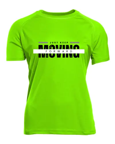 T-shirt respirant PEN DUICK -MOVING couleur green vue de face