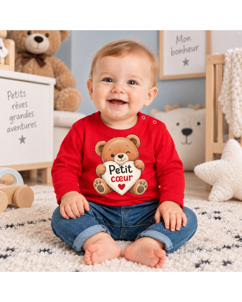 T-Shirt Bébé Manches Longues à personnaliser - LARKWOOD