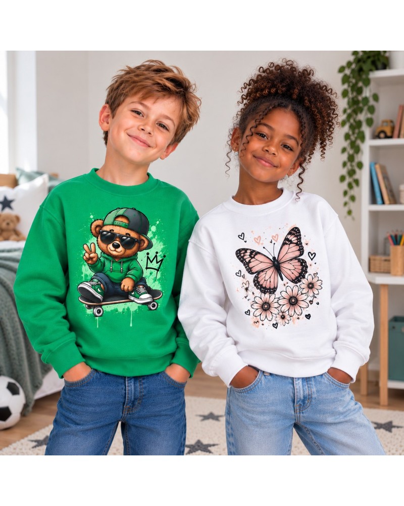 Sweat shirt enfant éco-responsable à personnaliser