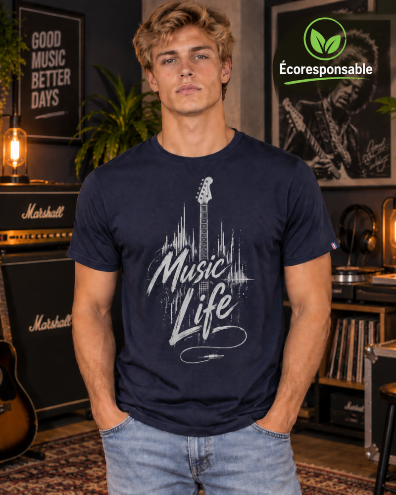 Tee-shirt homme à personnaliser – Fabriqué en France - exemple de personnalisation